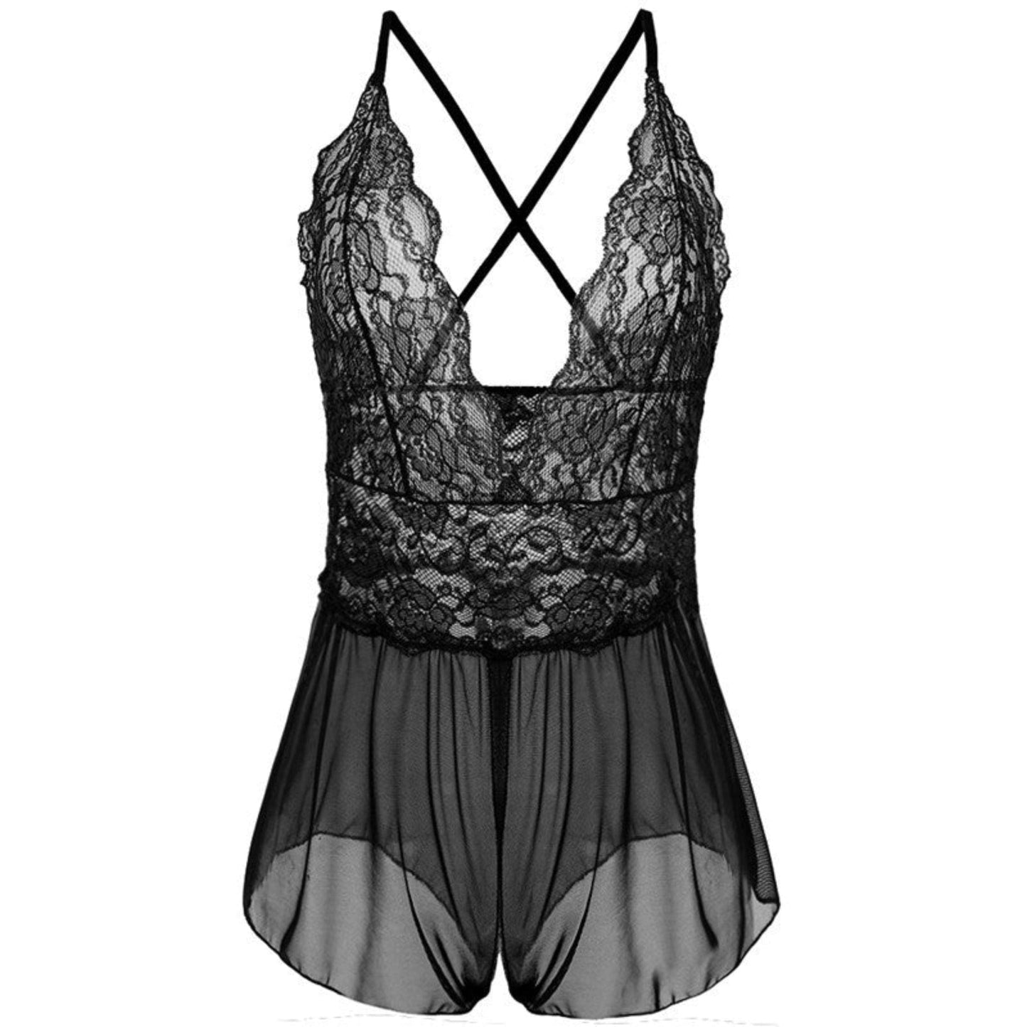 Women's Lace V-Neck one-piece bodysuit lingerie