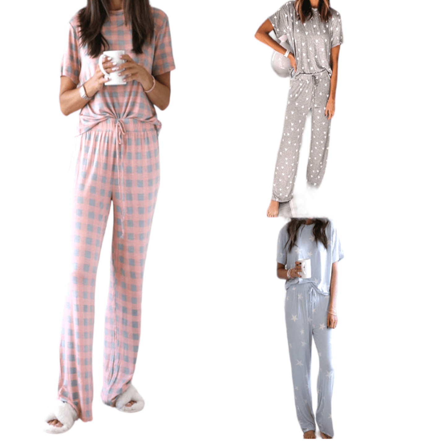 women's casual two-piece pants pajamas set