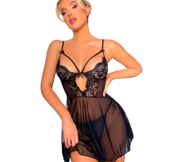 Temptation Nightgown Thong Lingerie set.