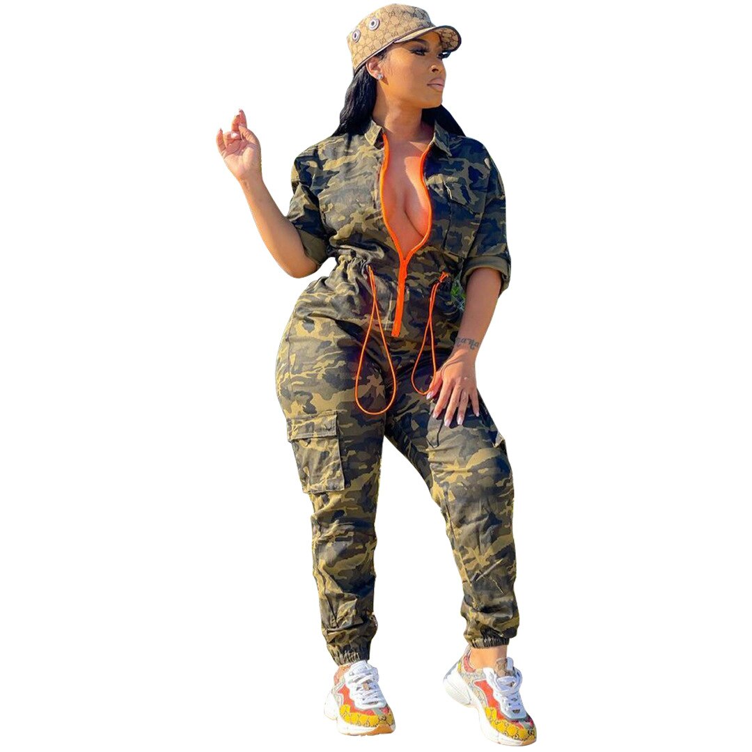 Women Camouflage jumpsuit Rompers