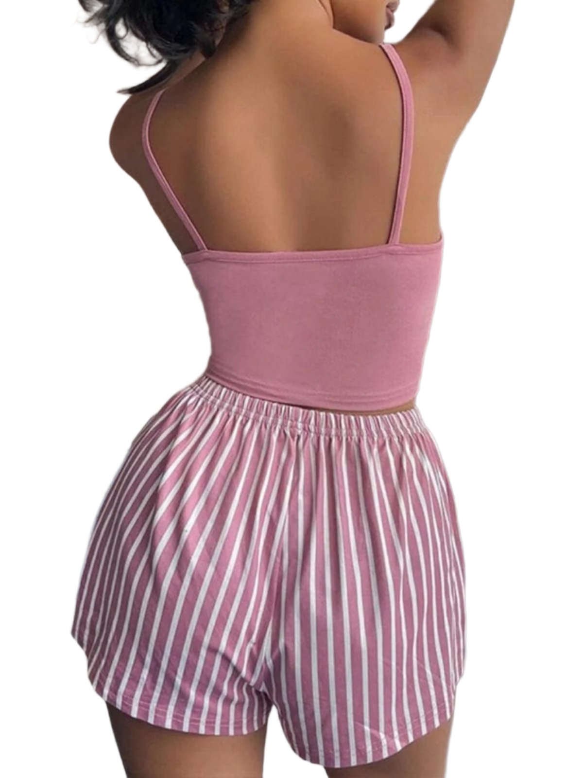 Spaghetti strap Cami pajamas two-piece shorts set for women