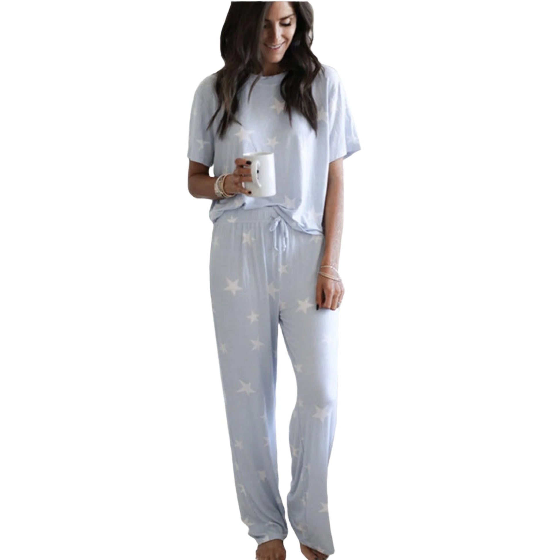 women's casual two-piece pants pajamas set